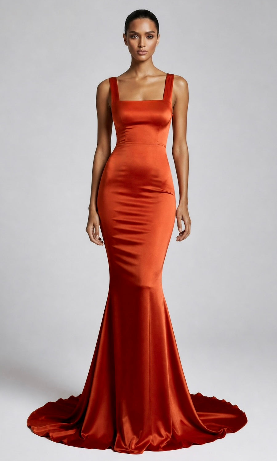 Giselle Mermaid Evening Gown- Terracotta 2 Giselle Mermaid Evening Gown- Terracotta 2