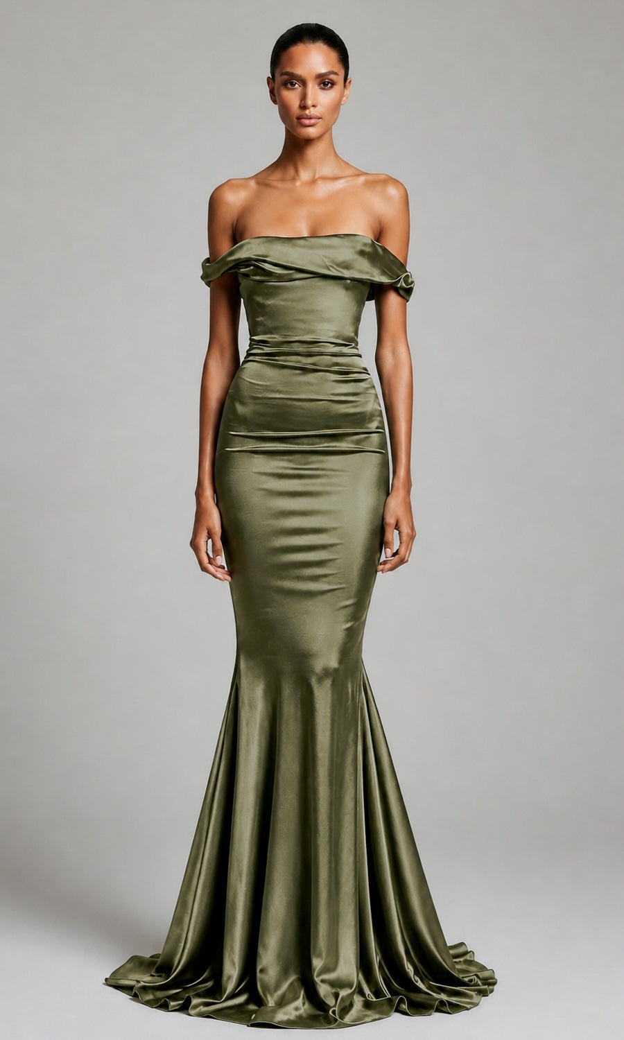 knee length dresses for ladies Air Linen Corset Midi Dress Olive / 10