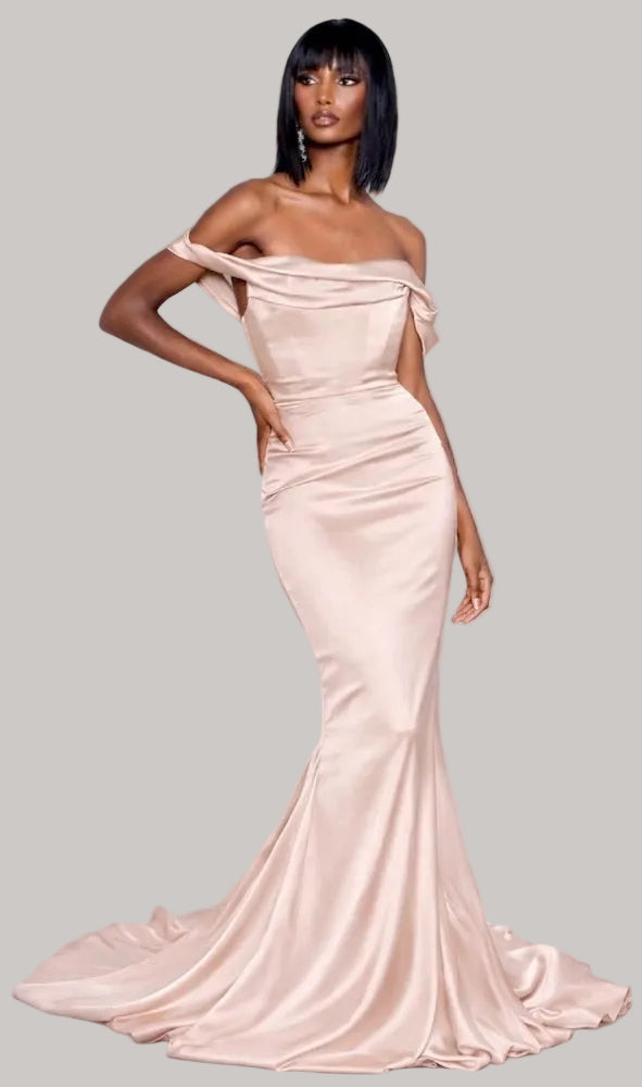 Delilah Corset Gown- Champagne – Moda Glam Boutique