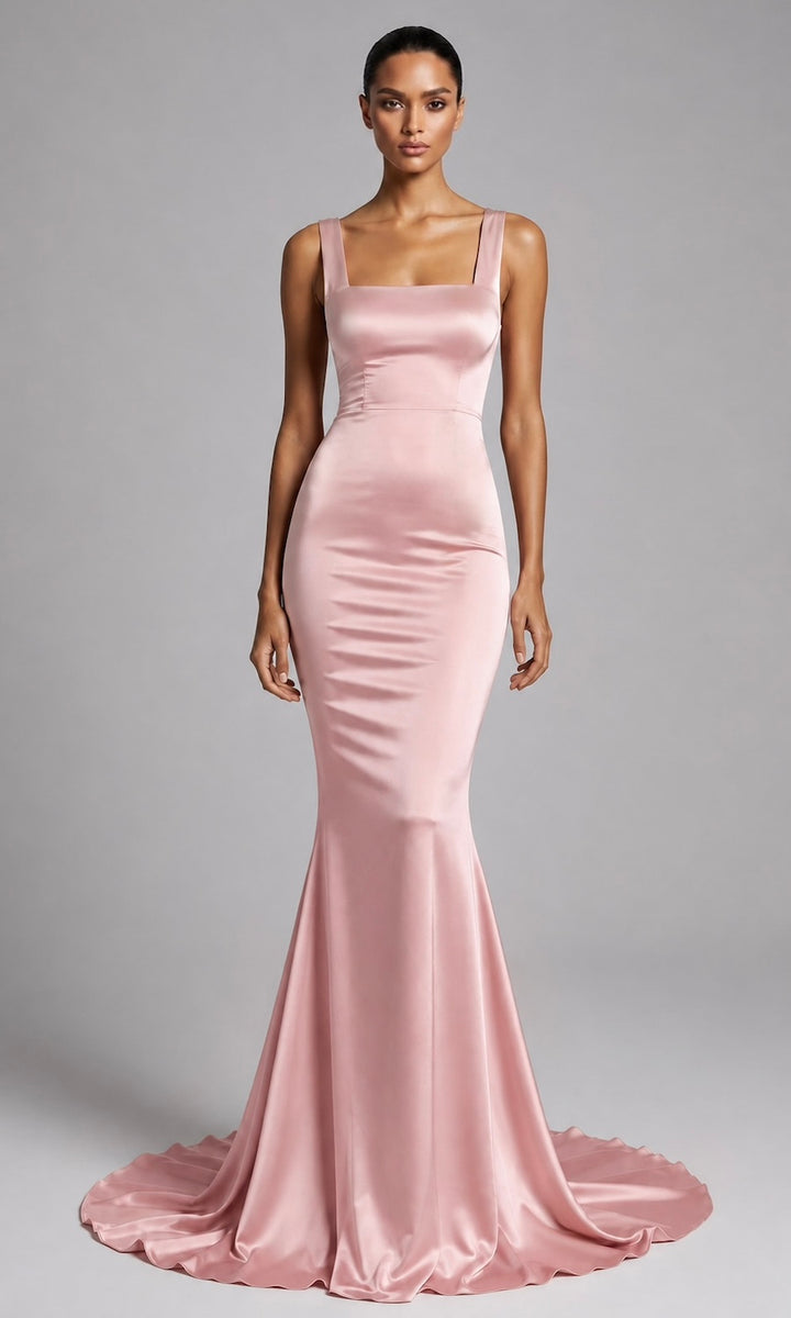 Giselle Mermaid Evening Gown- Blush