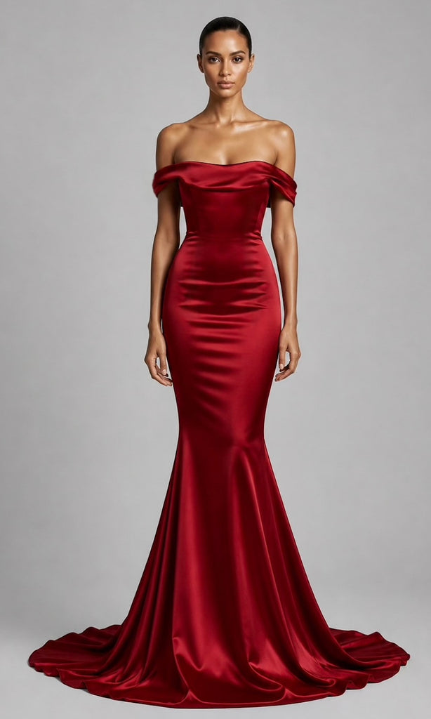 Delilah Gown- Deep Red 6