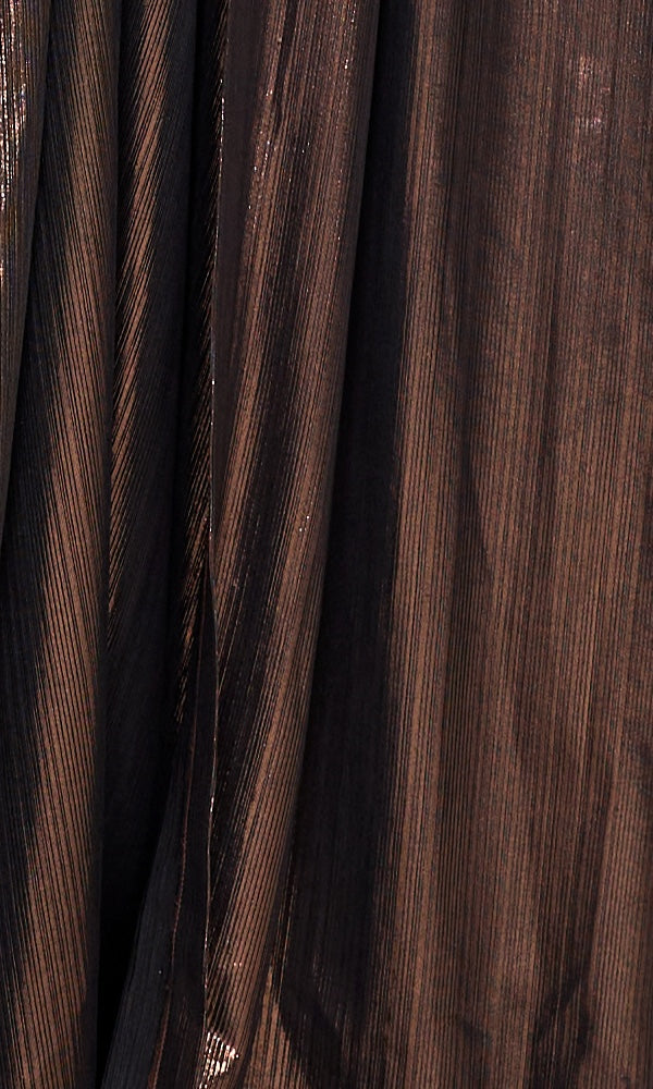 Siren Metallic Cutout Gown- Chocolate