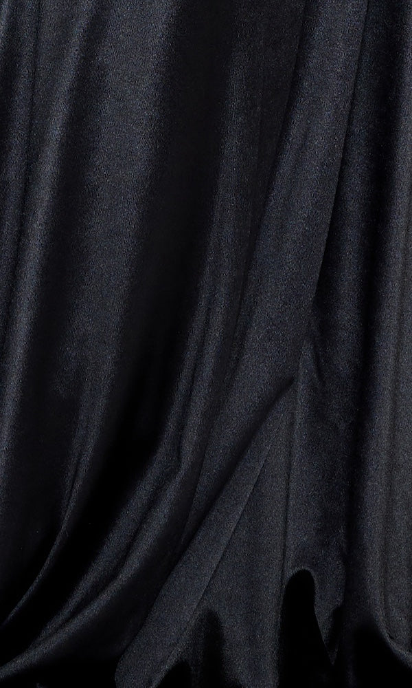 Milan Mermaid Satin Evening Gown- Black
