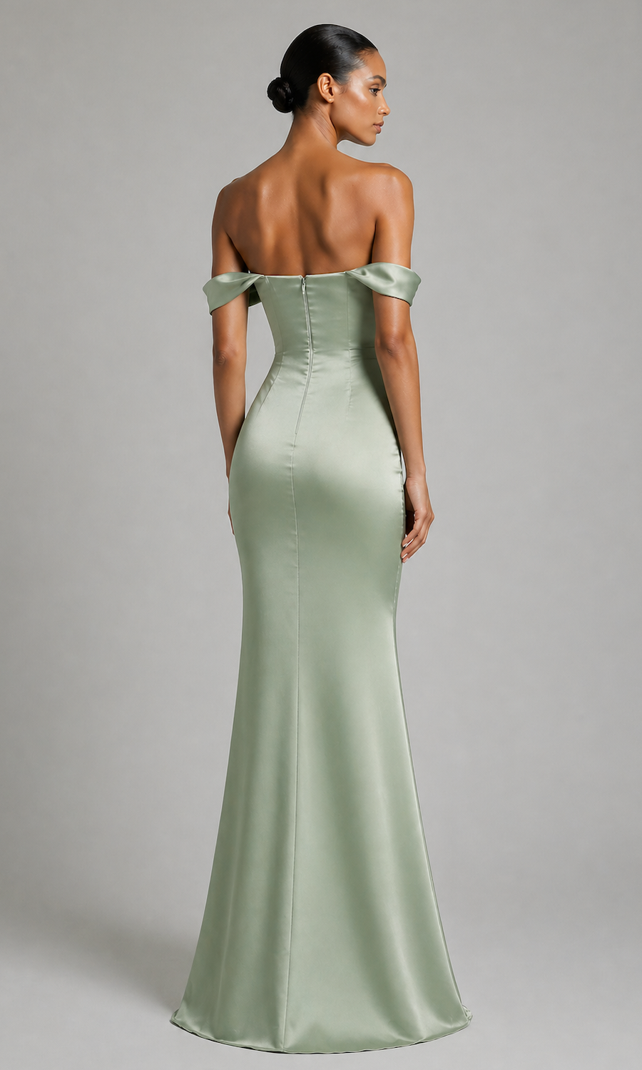 Natalia Off-the-Shoulder Gown- Sage – Moda Glam Boutique