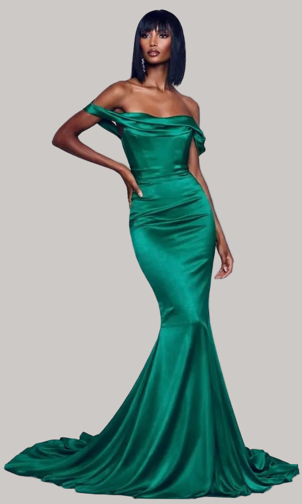 Delilah Corset Gown- Emerald