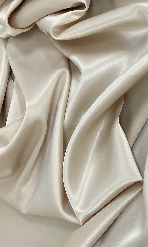 Stretch Poly Satin Swatch- Champagne